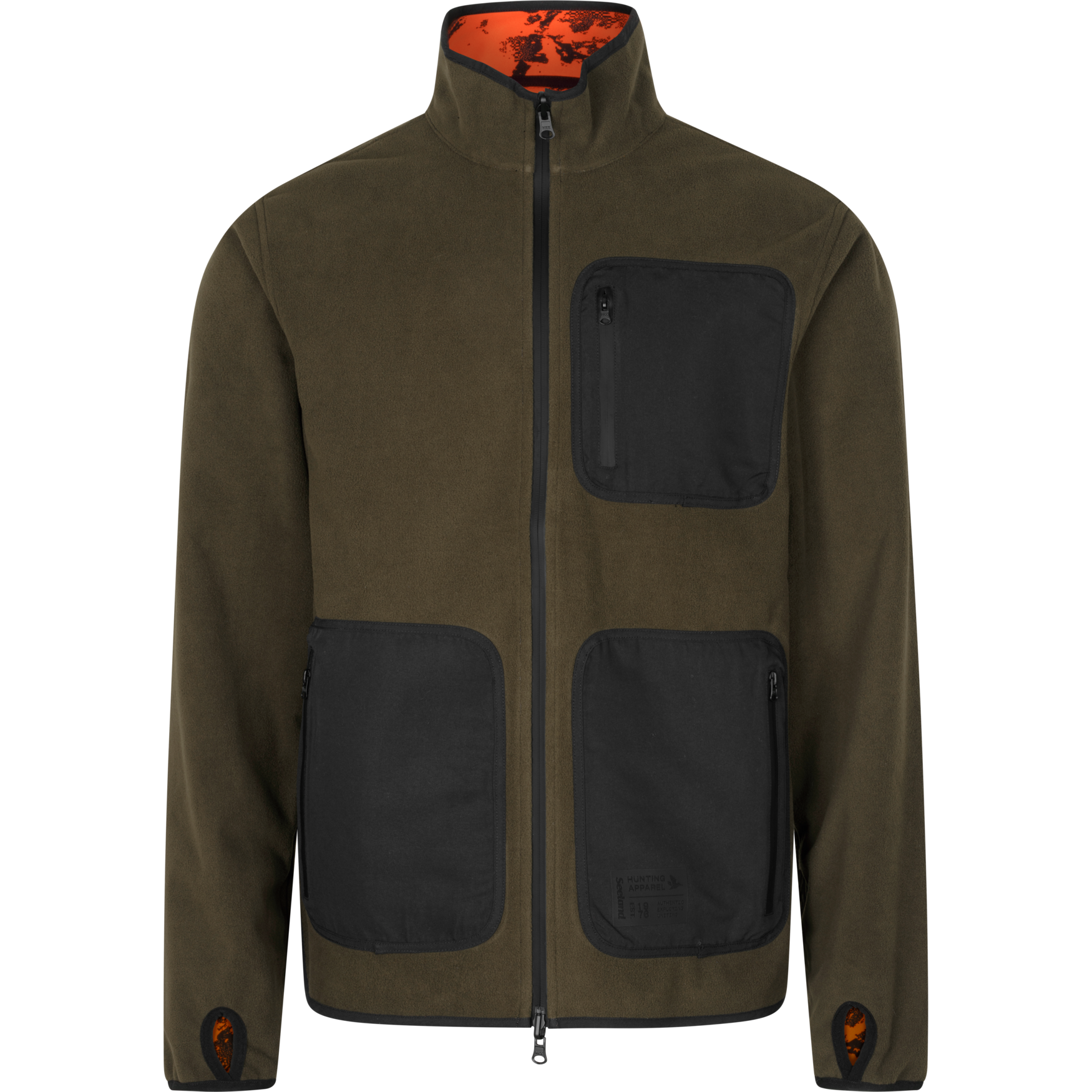 Seeland Rogue Vändbar Fleecejacka Herr Pine Green/InVis Orange Blaze