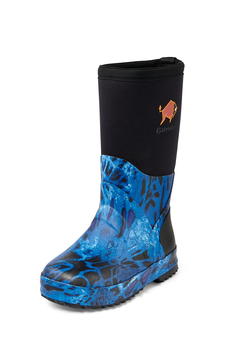 Gateway1 Wetland Master 12" 7mm Rubber Boots Kids Prym1® Shore line blue