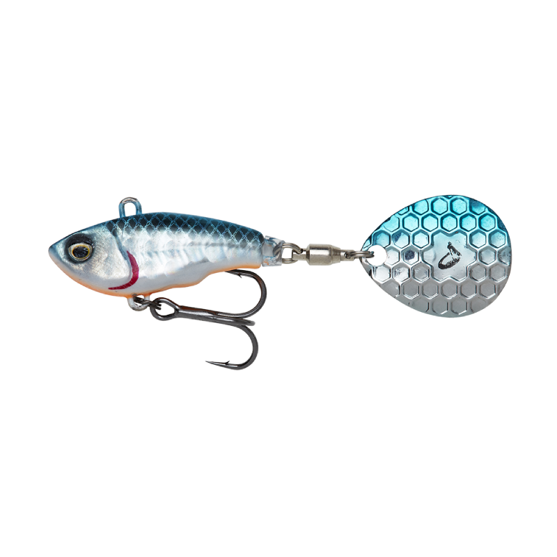 Savage Gear Fat Tail Spin 9 g Blue Silver -