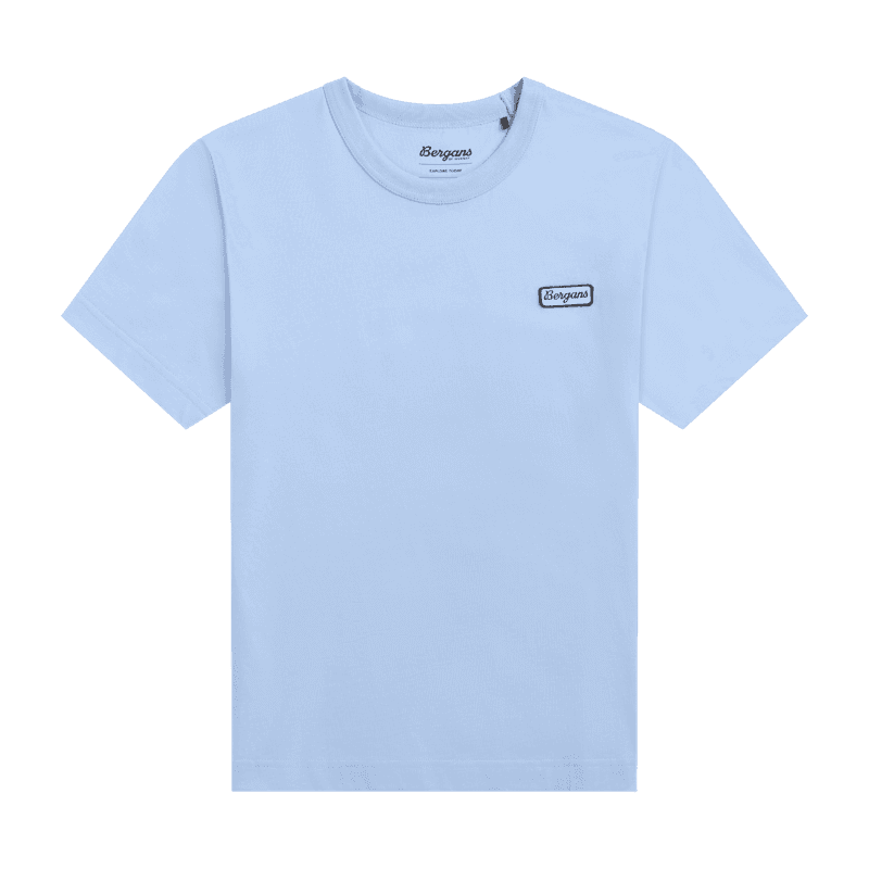 Bergans Logo Cotton Tee Women Cool Blue