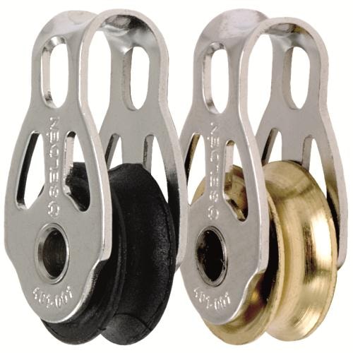 Selden Block Enkelt 6mm Fast Mässing