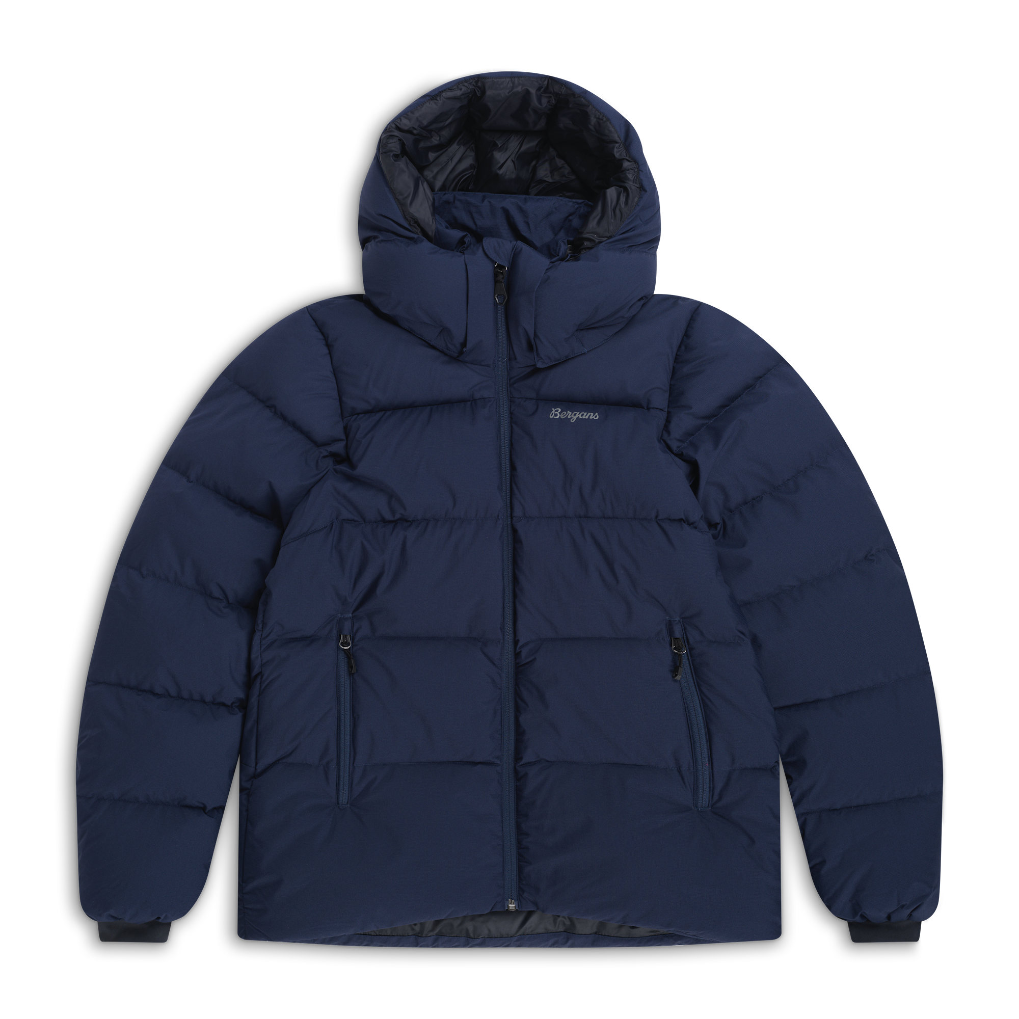 Bergans Lava Warm Down Jacka med huva Dam Navy Blue/Solid Grey