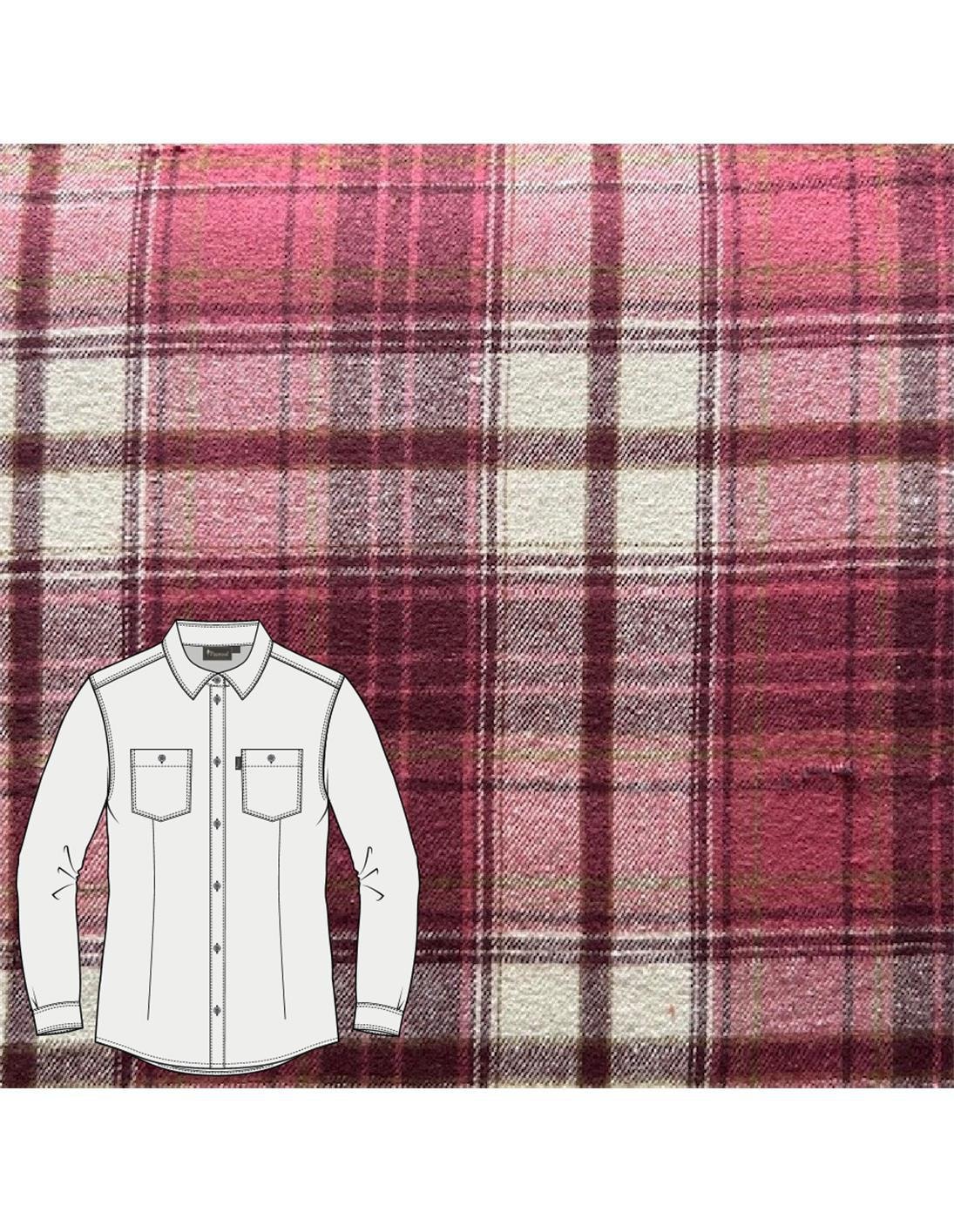 Pinewood Härjedalen Skjorta Dam Cherry Pink/Offwhite