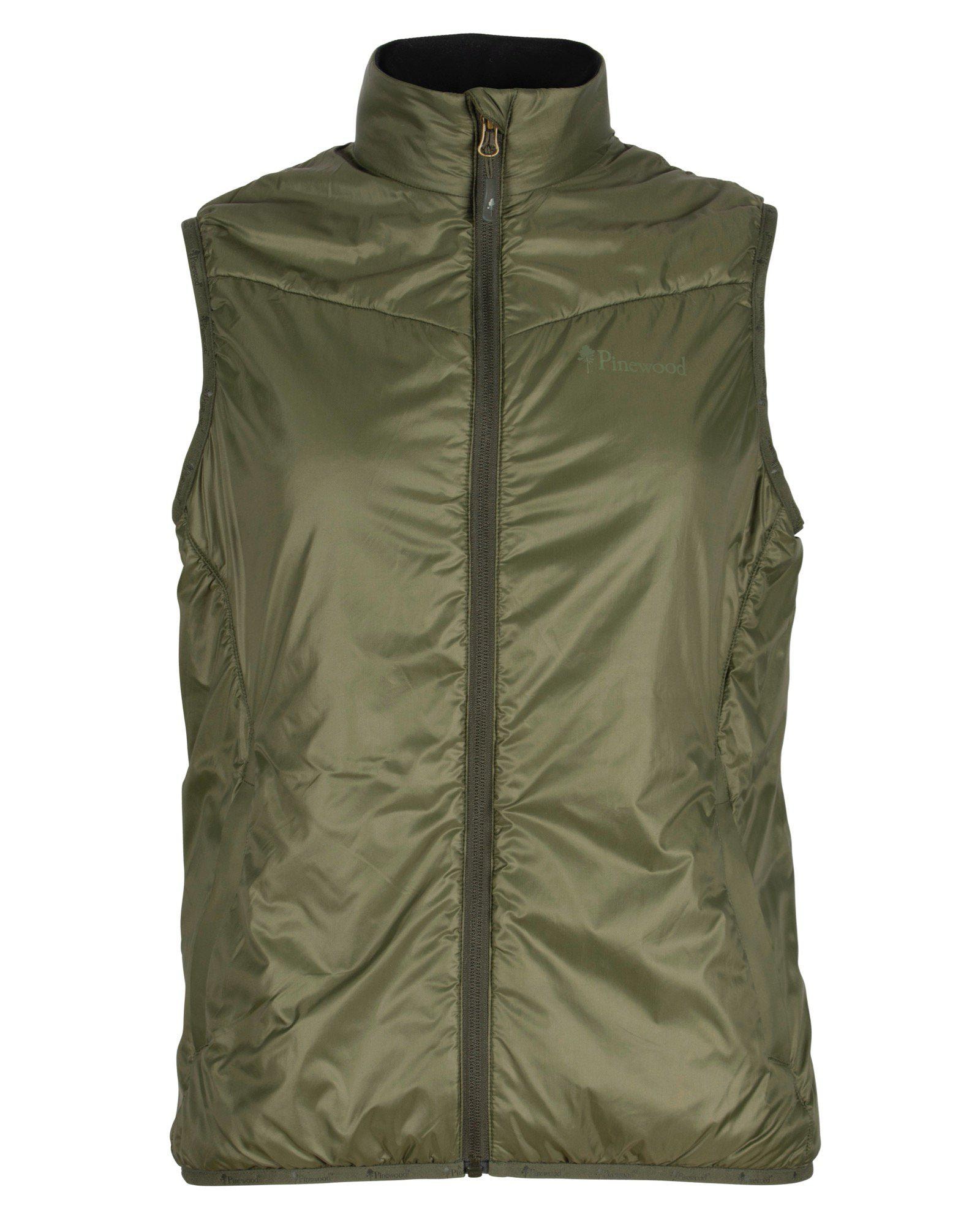 Pinewood Wool Insulated Midlayer Väst Dam Moss Green