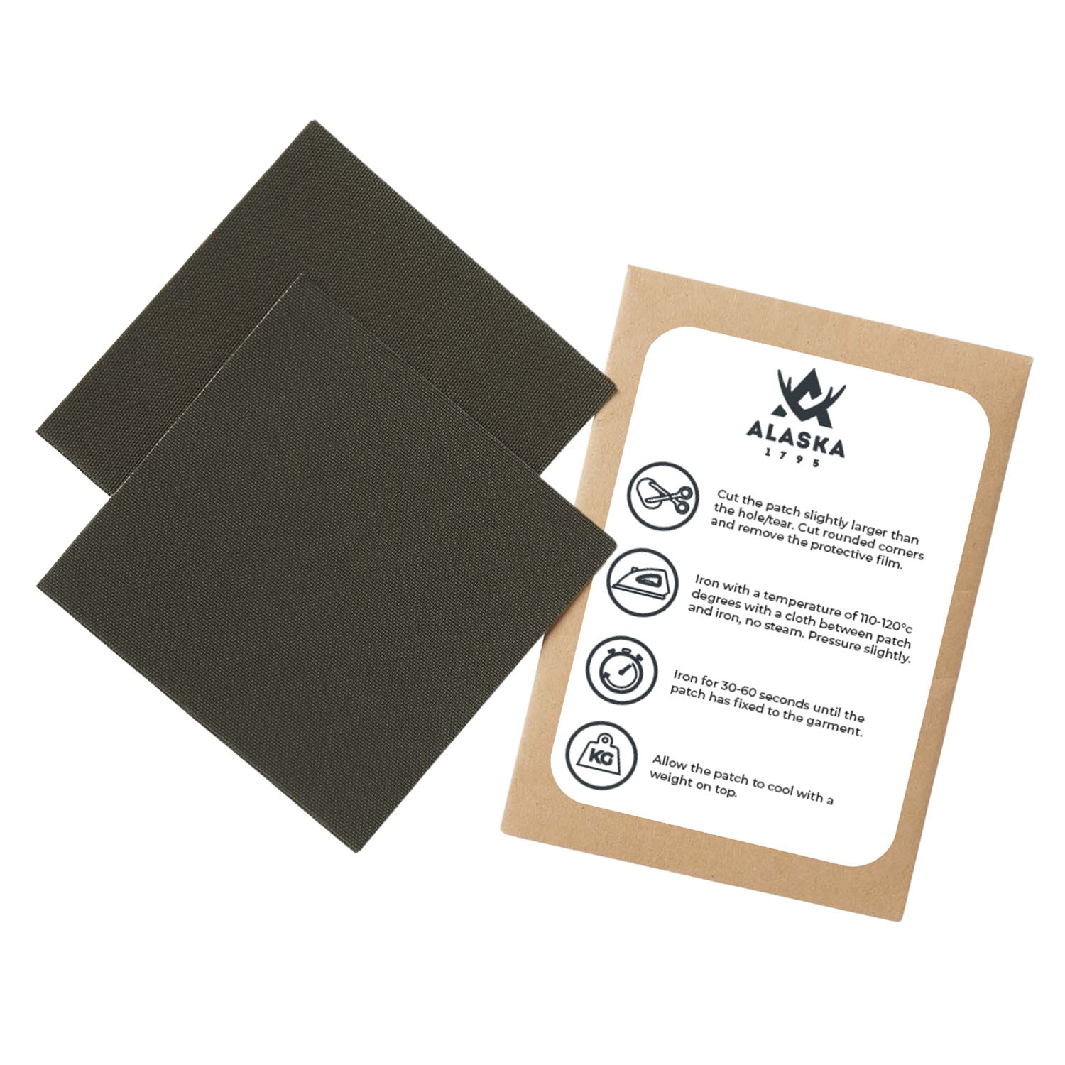 Alaska 1795 Alaska Gebürstet Reparatur-Patch Solid Brown