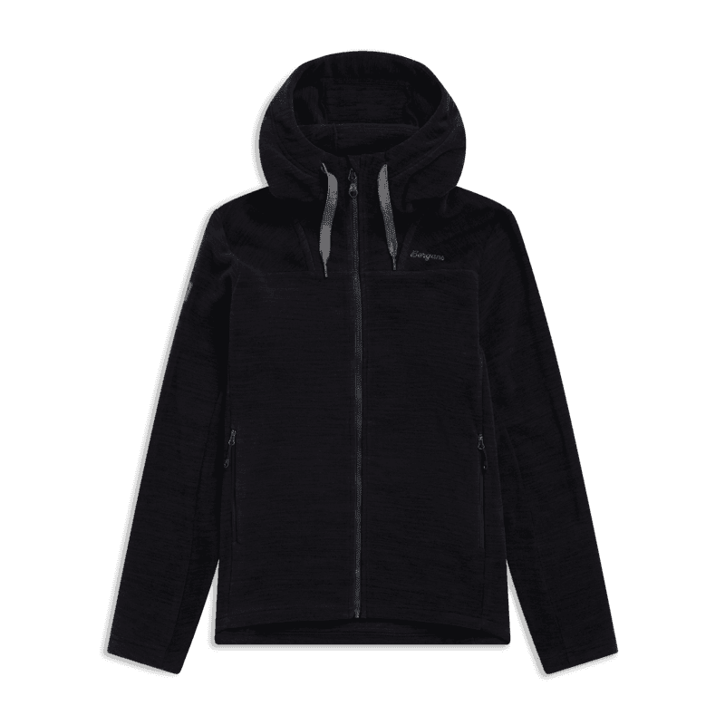 Bergans Hareid Fleece Hood Jacket Men Black